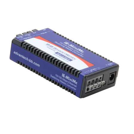 Mini Hardened Media Converter, 100Mbps, Multimode 1300nm, 5km, SC, AC adapter (also known as IE-MiniMc 855-19723)
